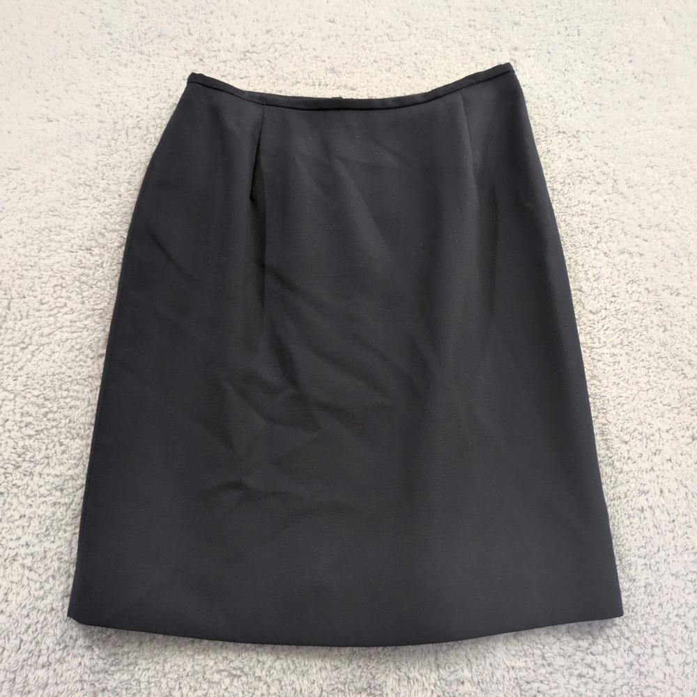 Lauren Ralph Lauren Skirt Women's 10P Navy Blue Wool A-Line Made in USA Petite
